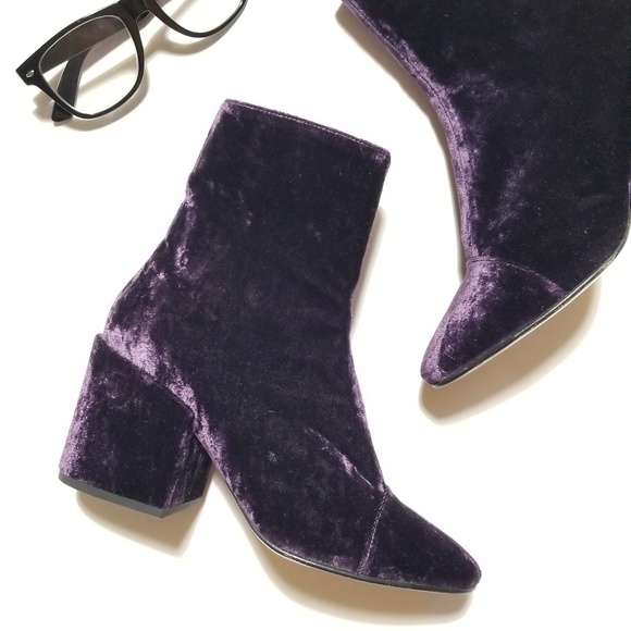 🔴SOLD 🎉HP🎉Dries Van Noten Crush Velvet Boots - Picture 4 of 8